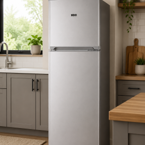 KIC Metallic Top Freezer, Bottom Fridge