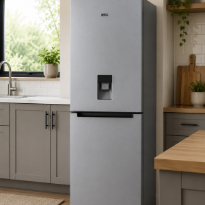 KIC Grey Top Fridge, Bottom Freezer with Water Dispenser
