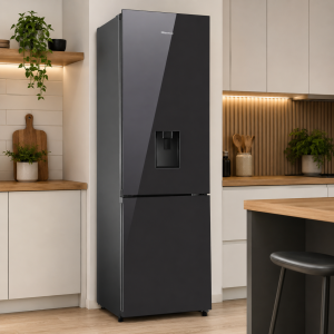 Hisense Black Top Fridge Bottom Freezer with Water Dispenser