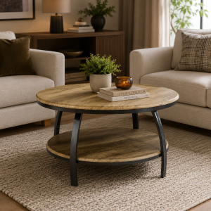Round Wooden Coffee Table